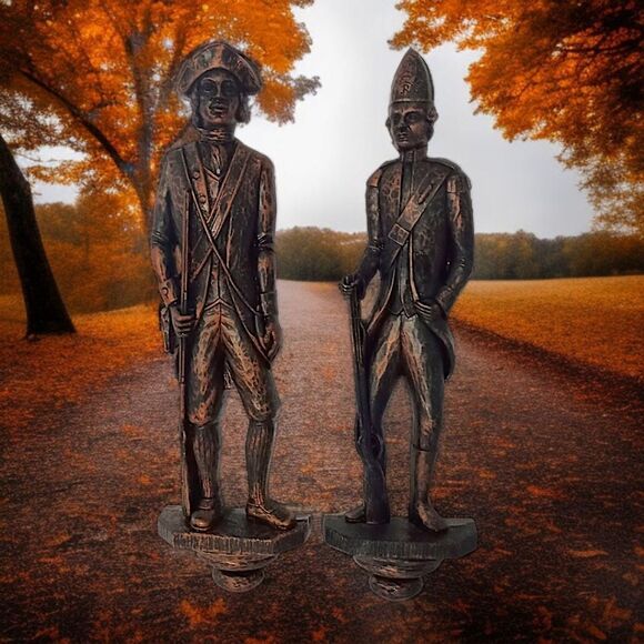 2 Dart Coppercraft Guild Revolutionary War Soldiers Plaques Wall Decor Patriotic - Picture 1 of 16